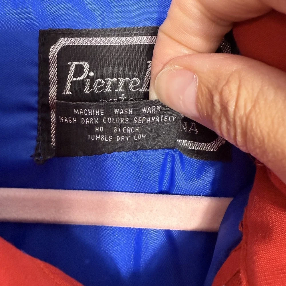 Vintage Pierre Bonee Puffer Vest Mens L Large Red 90s Outdoor Hiking Casual Zip